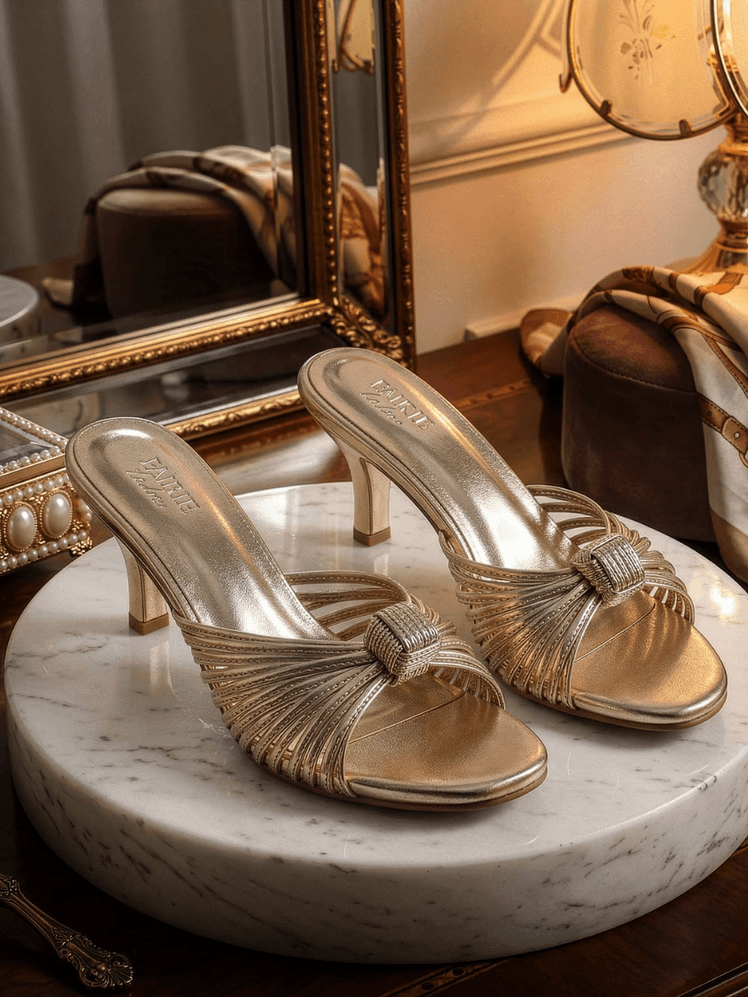 Image may contain Clothing Footwear Sandal Shoe and High Heel